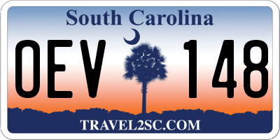 SC license plate OEV148