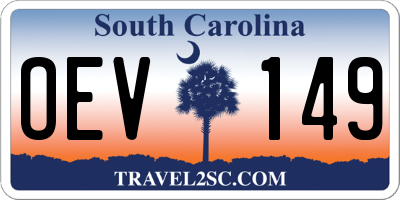 SC license plate OEV149
