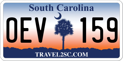 SC license plate OEV159