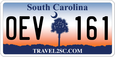 SC license plate OEV161