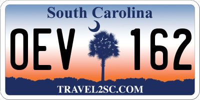 SC license plate OEV162