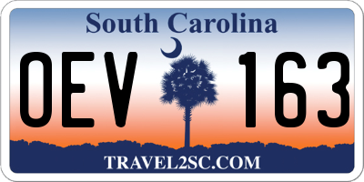 SC license plate OEV163