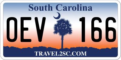 SC license plate OEV166