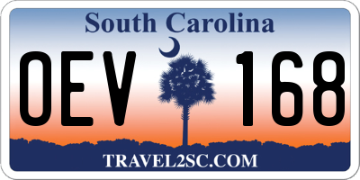 SC license plate OEV168
