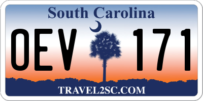 SC license plate OEV171