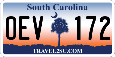 SC license plate OEV172