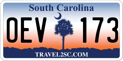 SC license plate OEV173