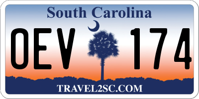 SC license plate OEV174