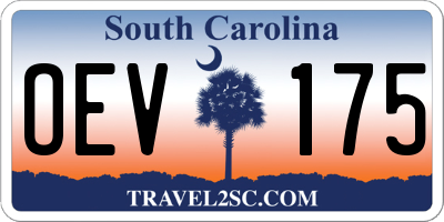 SC license plate OEV175