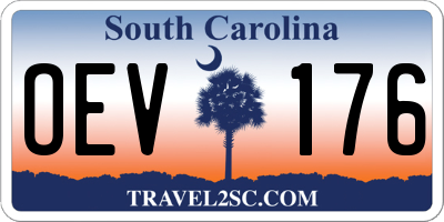 SC license plate OEV176