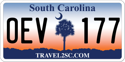 SC license plate OEV177