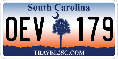 SC license plate OEV179