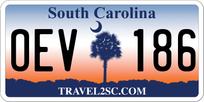 SC license plate OEV186