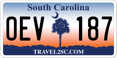 SC license plate OEV187
