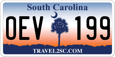 SC license plate OEV199
