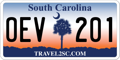 SC license plate OEV201