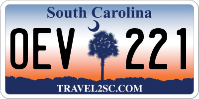SC license plate OEV221