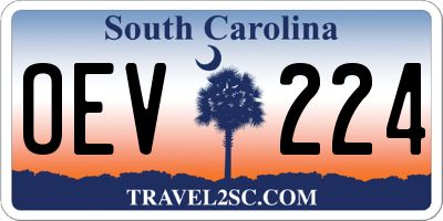 SC license plate OEV224