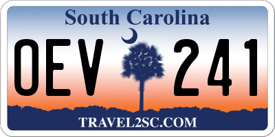 SC license plate OEV241
