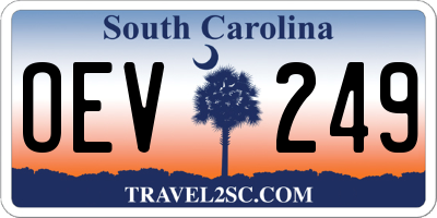 SC license plate OEV249