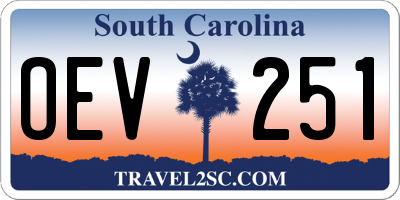 SC license plate OEV251