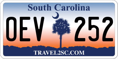 SC license plate OEV252