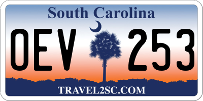 SC license plate OEV253