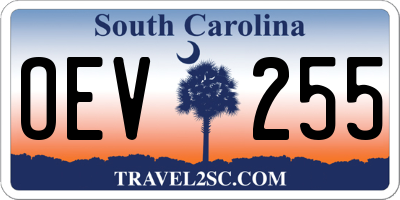 SC license plate OEV255