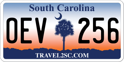 SC license plate OEV256