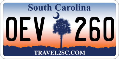 SC license plate OEV260