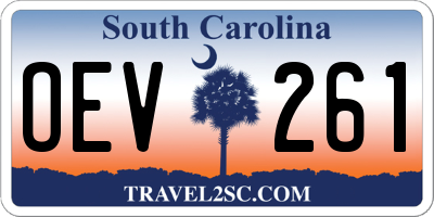 SC license plate OEV261