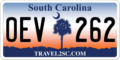 SC license plate OEV262