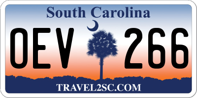 SC license plate OEV266
