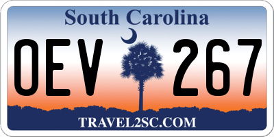 SC license plate OEV267