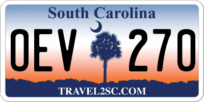 SC license plate OEV270