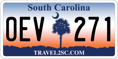 SC license plate OEV271