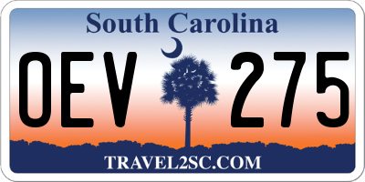 SC license plate OEV275