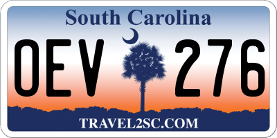 SC license plate OEV276