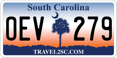 SC license plate OEV279
