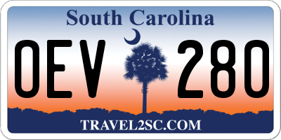 SC license plate OEV280