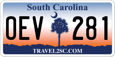 SC license plate OEV281