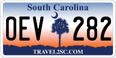 SC license plate OEV282