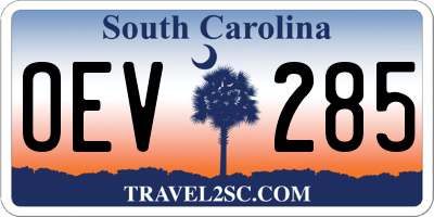 SC license plate OEV285