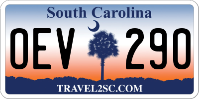 SC license plate OEV290