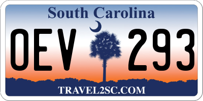 SC license plate OEV293