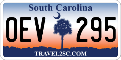 SC license plate OEV295