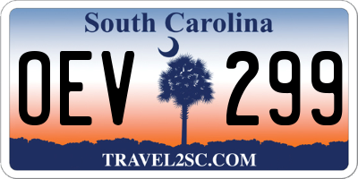 SC license plate OEV299