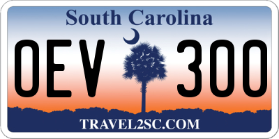 SC license plate OEV300
