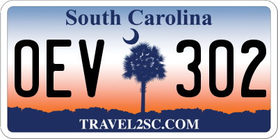 SC license plate OEV302