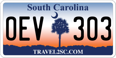 SC license plate OEV303